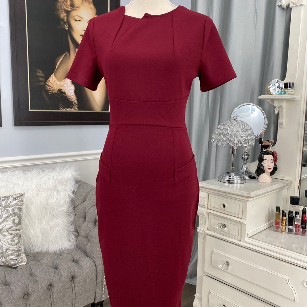 40s Inspired Red Cocktail Dress